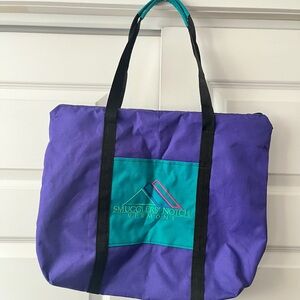 Vintage Vermont Vagabond Purple & Teal Smugglers Cove Tote - Made in Vermont